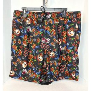 New  Surf Society Old School Tattoo Lined Swim Board Shorts Mens size Large XL